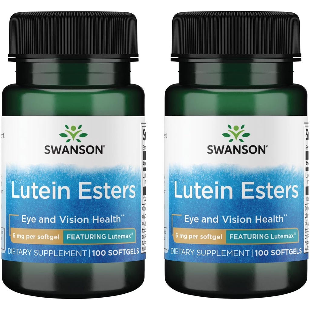Swanson Lutein Esters - Διαθέτει Lutemax 6 mg 100 Sgels (2 Συσκευασία)
