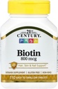 21ος αιώνας δισκία βιοτίνης, 800 mcg, 110 Count (πακέτο των 3)