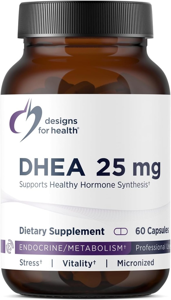 Σχέδια για την υγεία DHEA 25mg - DHEA συμπλήρωμα για άνδρες + γυναίκες - συμπλήρωμα για να βοηθήσει την υποστήριξη υγιή γήρανση, μυϊκή ακεραιότητα, ενέργεια + ορμονική σύνθεση - μη ΓΤΟ (60 κάψουλες)