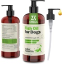 Deley Naturals Dog Fish Oil Ισλανδικό 2X Omega - Dog Iching Skin Relief with Omega 3 6 9 for Allergies, Coat & Heart - Omega 3 Fish Oil for Dogs Skin Irritation - 16oz Omega Oil for Dogs Made in USA