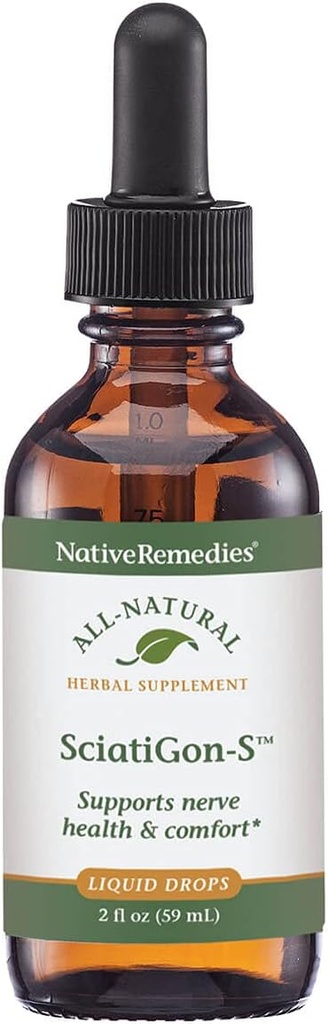 NativeRemedies SciatiGon-S - All Natural Herbal Supplement for Sciatic Nerve Comfort - 59 mL