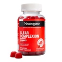 Neutrogena Clear Complexion Antioxidant Gummies with Zinc, Daily Skincare Supplement with Vitamin A, C & E for Clear, Healthy Skin + Probiotics, Strawberry Flavor, 60 ct