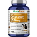 NusaPure Colostrum 1050mg 30% IgG 200 καψάκια (Non- GMO, Soyfree) Βιοπερίνη