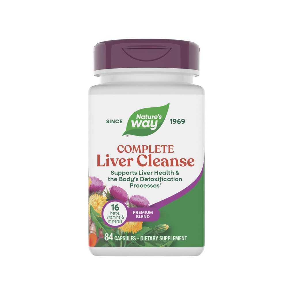 Nature's Way Complete Liver Cleanse, Υποστηρίζει τις διαδικασίες αποτοξίνωσης του σώματος*, με το Milk Thistle, B- Vitamins, Amino Acid Liver Blend, 84 κάψουλες (Packaging May Vary)