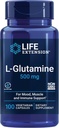 Επέκταση ζωής Κάψουλες Creatine 120 Count & L-Glutamine 500mg 100 Κάψουλες Bundle for Muscle Health