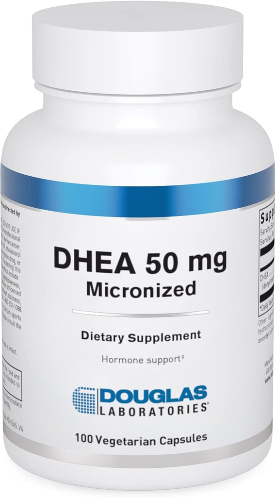 Douglas Laboratories DHEA 50 mg Κάψουλες - Μικρονωμένα - Υποστηρίζει την Ισορροπία ορμονών, Ανοσία, Εγκέφαλος, Οστική Υγεία & Μεταβολισμός * - Μη- ΓΤΟ - 100 Καψάκια Χορτοφαγών