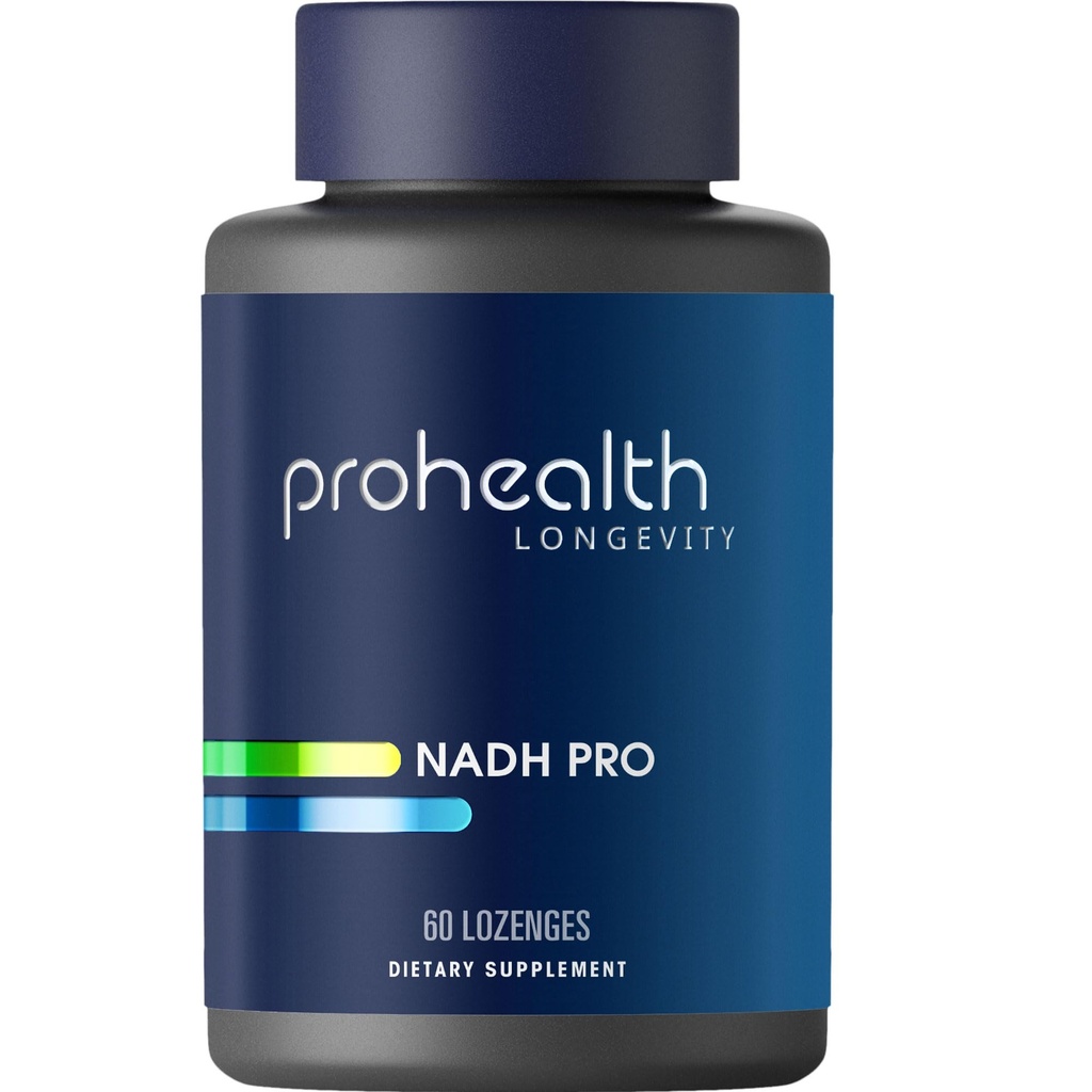 ProHealth NADH Pro - Boost NAD+ (25 mg, 60 Fast-Acting lozenges) Boost Energy, Memory and Focus | Mood Support | Antioxidant | ATP Production