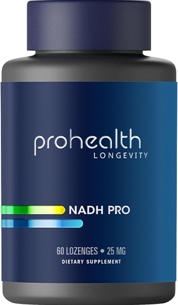 ProHealth NADH Pro - Boost NAD+ (25 mg, 60 Fast-Active lozenges) Boost Energy, Memory and Focus 