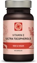Βιταμίνη Ε 1000 IU Ultra Tocopherol 450mg Βιταμίνη Ε Vegan – Όλες οι 4 τοκοφερόλες - Alpha Tocopherol + Beta Tocopherol + Gamma Tocopherol + Delta Tocopherol– Μοναδική d Alpha (180)