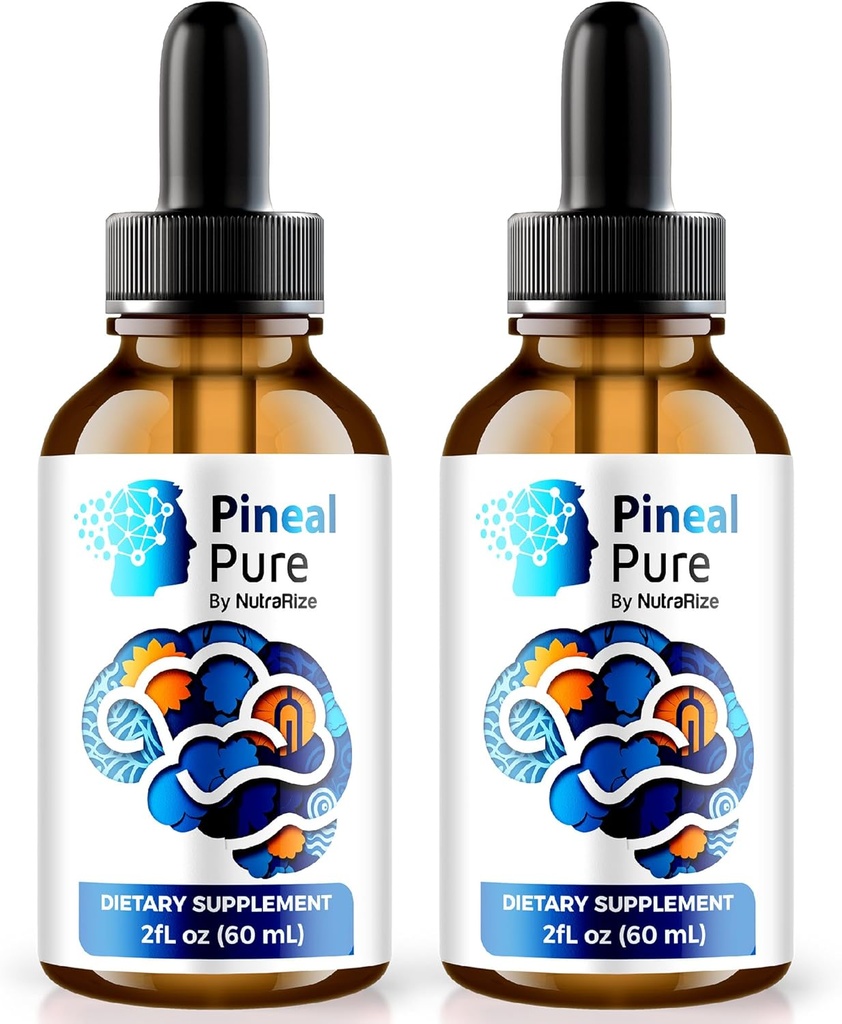 (2 Pack) Επίσημη Pineal Pure Drops – Φυσική καθημερινή φόρμουλα για να βοηθήσει την εστίαση, μνήμη & συγκέντρωση 