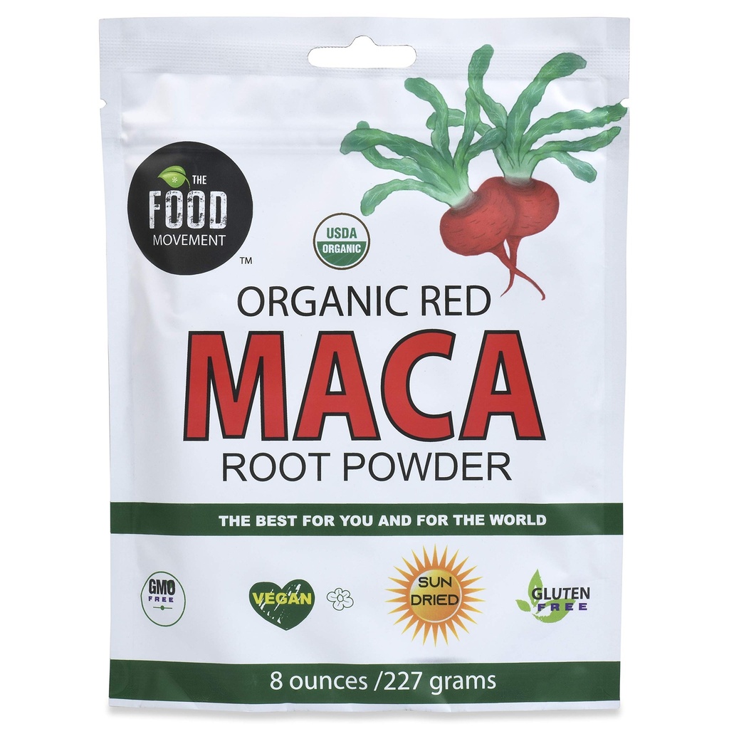 The Food Movement Co - Red Maca 8 oz. οργανικά σούπερ τρόφιμα