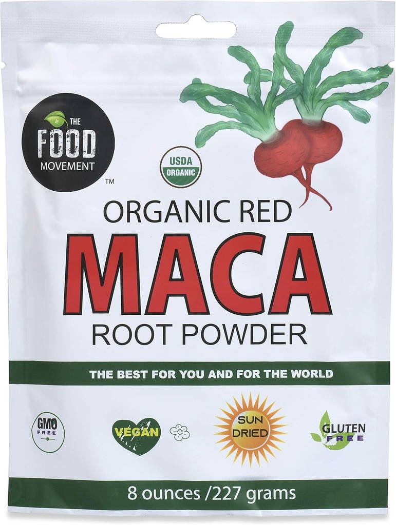 The Food Movement Co - Red Maca 8 oz. οργανικά σούπερ τρόφιμα