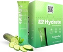 310 Nutrition Sugar Free Electrolytes Powder - Instant Hydration Packets για την καθημερινή ισορροπία υγρών - Caffeine-free Rehydration Drink Mix w/ Βιταμίνες, Χαμηλή θερμίδα & Κετό Φιλικό - Αγγούρι 30 Singles