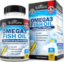 Triple Strength Omega 3 Fish Oil Supplement - 2250mg EPA DHA 3 Λιπαρά Οξέα από Φρέσκα Άγρια Παγωμένα Ψάρια, Furpless Lemon Flavor Formula Υποστηρίζει την υγεία των ματιών και πολλά άλλα, Χωρίς γλουτένη, 180 Softgels