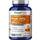 NusaPure Royal Jelly 10:1 Extract, 400 mg Ισοδύναμο με 4000mg - 120 κάψουλες Veggie (Non-GMO, Gluten Free, Bioperine)