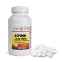 GeriCare Aspirin Tablets 325mg - Πόνος Αναπνευστήρας και Πυρετός Μη επικαλυμμένα Ασπιρίνη για Ενήλικες & Παιδιά 12+ (ΜΣΑΦ) Μεγάλη για Πονοκέφαλο, Οδοντόκρεμα, Αρθρίτιδα, Εμμηνόρροια & Μυϊκό Πόνος (Βήτα των 1.000)