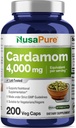 NusaPure Cardamom 4: 1 Extract, 1000 mg Ισοδύναμα με 4.000 mg 200 κάψουλες χορτοφάγων (Non-GMO, Vegan)