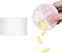 2 Layers Pill Case, KIGI Daily Pill Organizer με 8 διαμερίσματα 1 ημέρα 4 φορές Φορητό κουτί χάπια Vitamin Organizer για το ταξίδι (λευκό 3,1-2Inch)