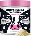 SonoHealth Cowabunga Colostrum - Premium, Pure & Unaltered συμπλήρωμα σκόνης κολλόστρου - για την ανοσοποιητική υποστήριξη, την υγεία των ούλων, την υποστήριξη των μυών και την ευεξία - Kosher & Halal Certified Calostro