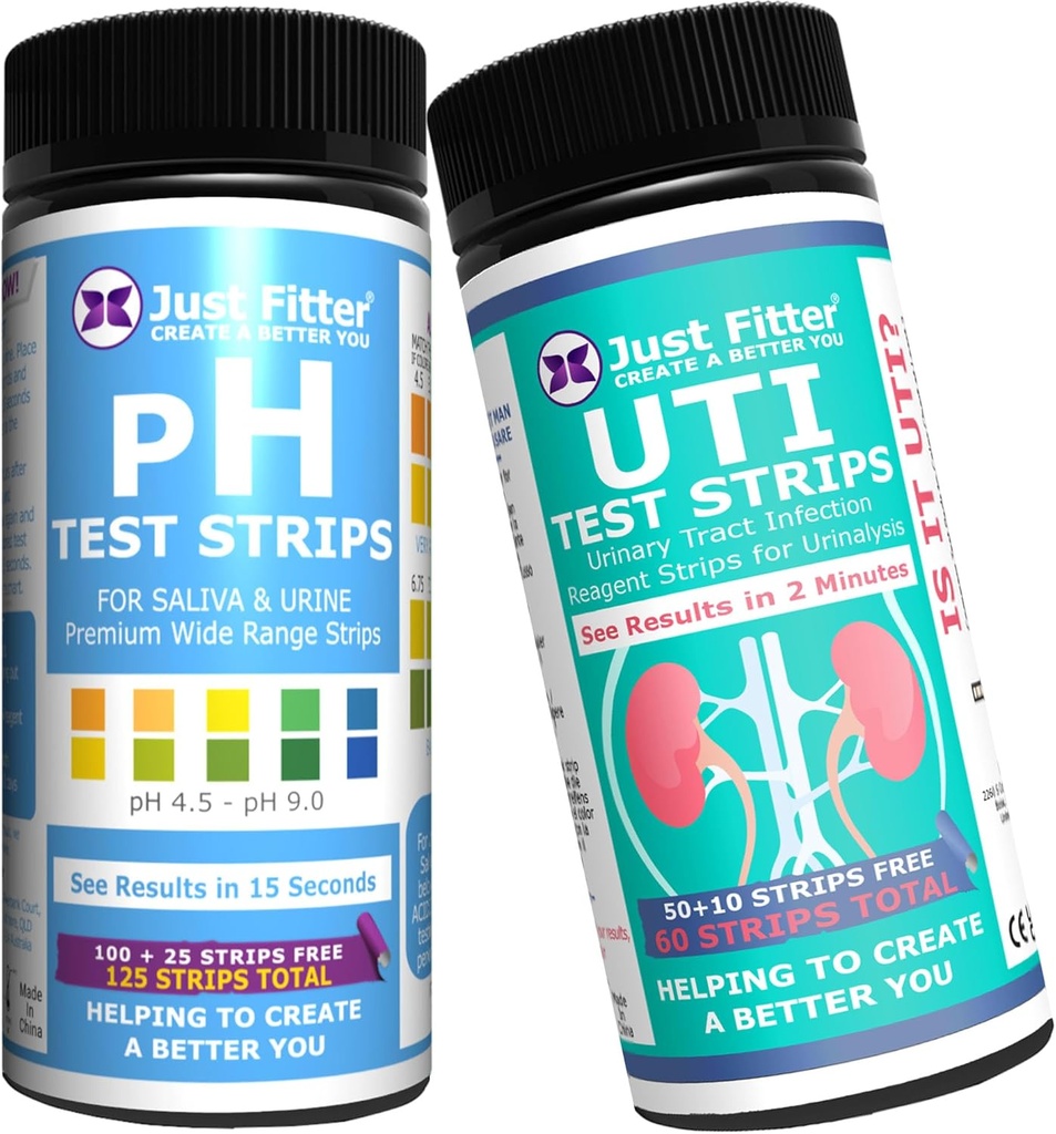 pH και UTI Ουρολοίμωξη Test Strip Bundle. Απλά, γρήγορα και ακριβή αποτελέσματα. Σετ τεστ για το σπίτι.