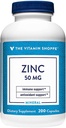 Η βιταμίνη Shoppe ψευδάργυρος 50 MG ανά υπηρεσία (200 κάψουλες)
