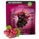 Σκόνη Vitamin Ηλεκτρολύτες σκόνη Plus (50 εξυπηρετούν) Σταφυλόκοκκος Ηλεκτρολύτης σκόνης Zero θερμίδων Keto, 0 Ζάχαρη, Όχι Μαλτοδεξτρίνη, 1000mg κάλιο, 120mg ασβέστιο, 120mg μαγνήσιο, σκόνη ενυδάτωσης