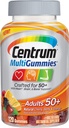 Centrum MultiGummys Ενήλικες (120 κόμης, φυσικό κεράσι, μούρο, γεύση πορτοκαλιού) Πολυβιταμίνη/πολυμινορικό συμπλήρωμα Gummies, Βιταμίνες B12, D, E, ηλικία 50+
