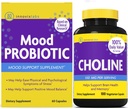InnovixLabs Choline & Mood Probiotic Bundle Choline Bitartrate 550mg (100 κάψουλες) Mood Probiotic (60 κάψουλες). Υποστηρίζει τη μνήμη, Mood, Brain Health & Boost Γνωστική.*