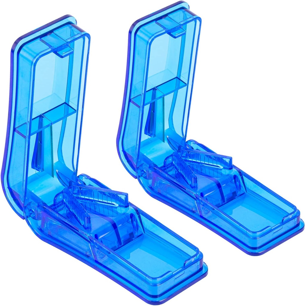 2PCS Κοπτικό χαπιών, Επαγγελματικό χαπάκι Splitter για την κοπή μικρών χαπιών ή μεγάλων χαπιών στο μισό