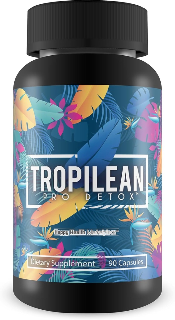 Tropilean Pro Detox - Full Body Detox - Βοήθεια για τις τοξίνες Flush για τη συνολική υγεία - Αποτοξίνωση Σώμα Καθαριστής με βιταμίνη C, κουρκουμά, CLA, & ACV - Προώθηση βελτιωμένης ενέργειας - Φυσική ανοσοποιητική υποστήριξη