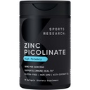 Sports Research Ψευδάργυρος Picolinate 50mg με οργανικό λάδι καρύδας 
