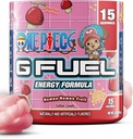 G Fuel One Piece Ανθρώπινης-Ανθρώπινης Ενέργειας Ποτό σε σκόνη, Προ προπόνηση Caffeine Mix για Gaming, Ζάχαρη Δωρεάν Focus Amino, Βιταμίνη + Αντιοξειδωτικά, 3.7oz (Κότον Κάντυ, 15 εξυπηρετούν)