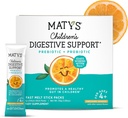 Matys Παιδική Πυγμή Υποστήριξη, Prebiotic & Probiotic Πακέτα σκόνης για τα παιδιά Digestive Υγεία, Ηλικίες 4 χρόνια +, Awesome Πορτοκαλί Γεύση, Χωρίς Προστιθέμενη Ζάχαρη, Χωρίς Γλουτένη, Γρήγορη τήξη, 30 Ενιαία πακέτα σερβιρίσματος
