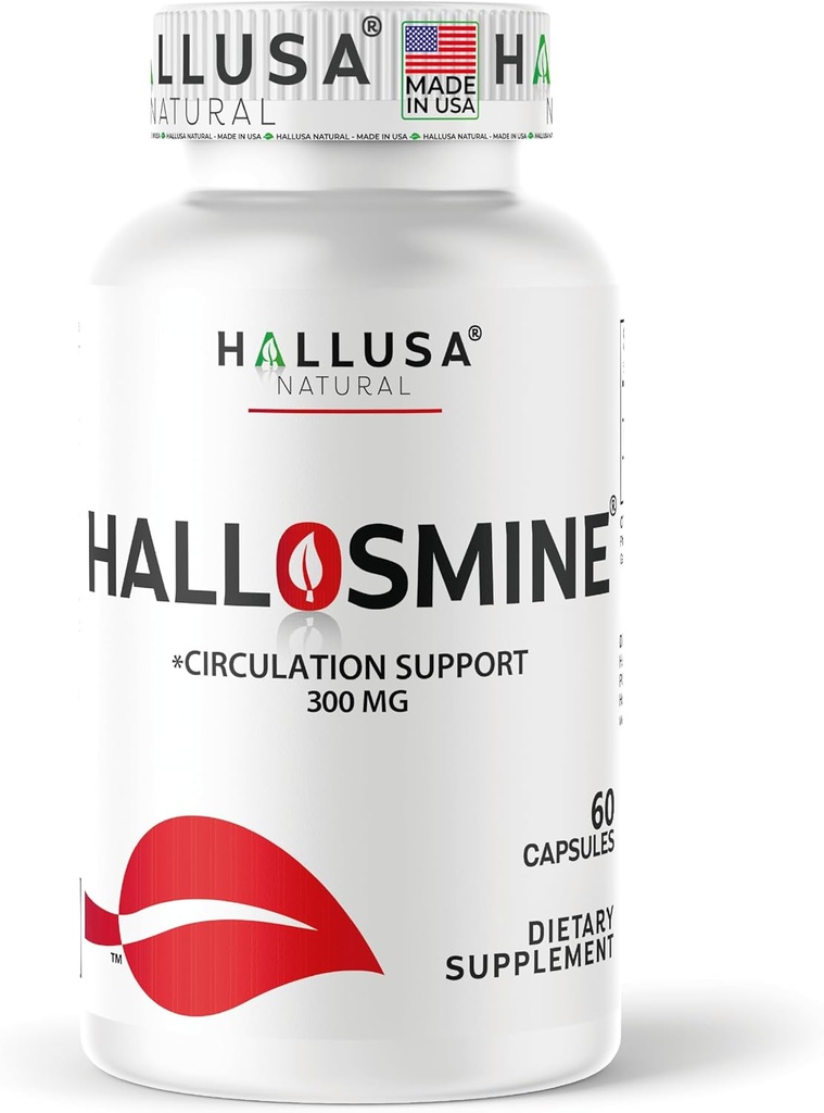 Hallusa Natural Diosmin Circulation - Υποστήριξη για την Κυκλοφορία και τις Βδέλες - Diosmin - Diosmine- Diosmina - Συμπλήρωμα Υποστήριξης Κυκλοφορίας & Βεών