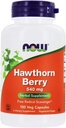 NOW Hawthorn Berry 540mg, 100 κάψουλες Veg (πακέτο των 4)