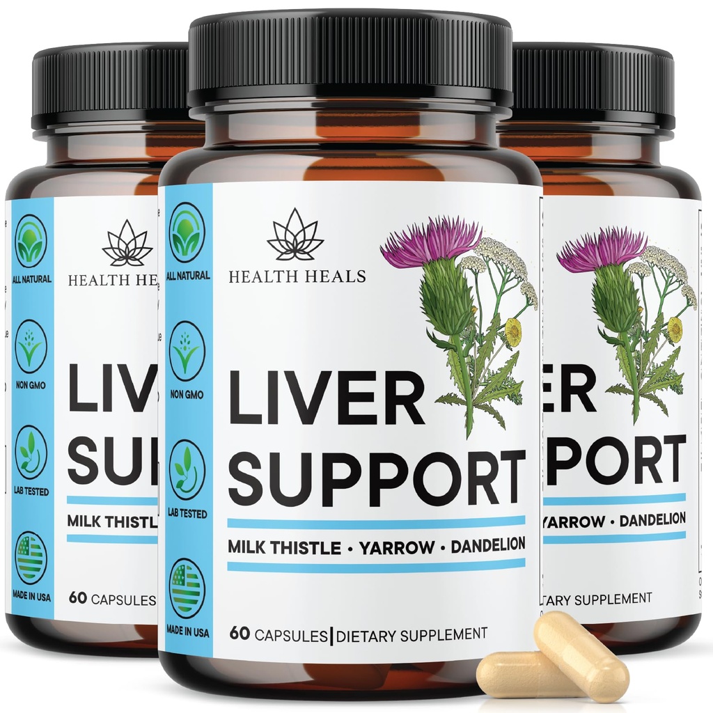 Liver Cleanse & Repair Formula - Herbal Liver Support Supplement with Milk Thistle Dandelion Root Turmeric, Artichoke Extract for Liver Health - 180 Count