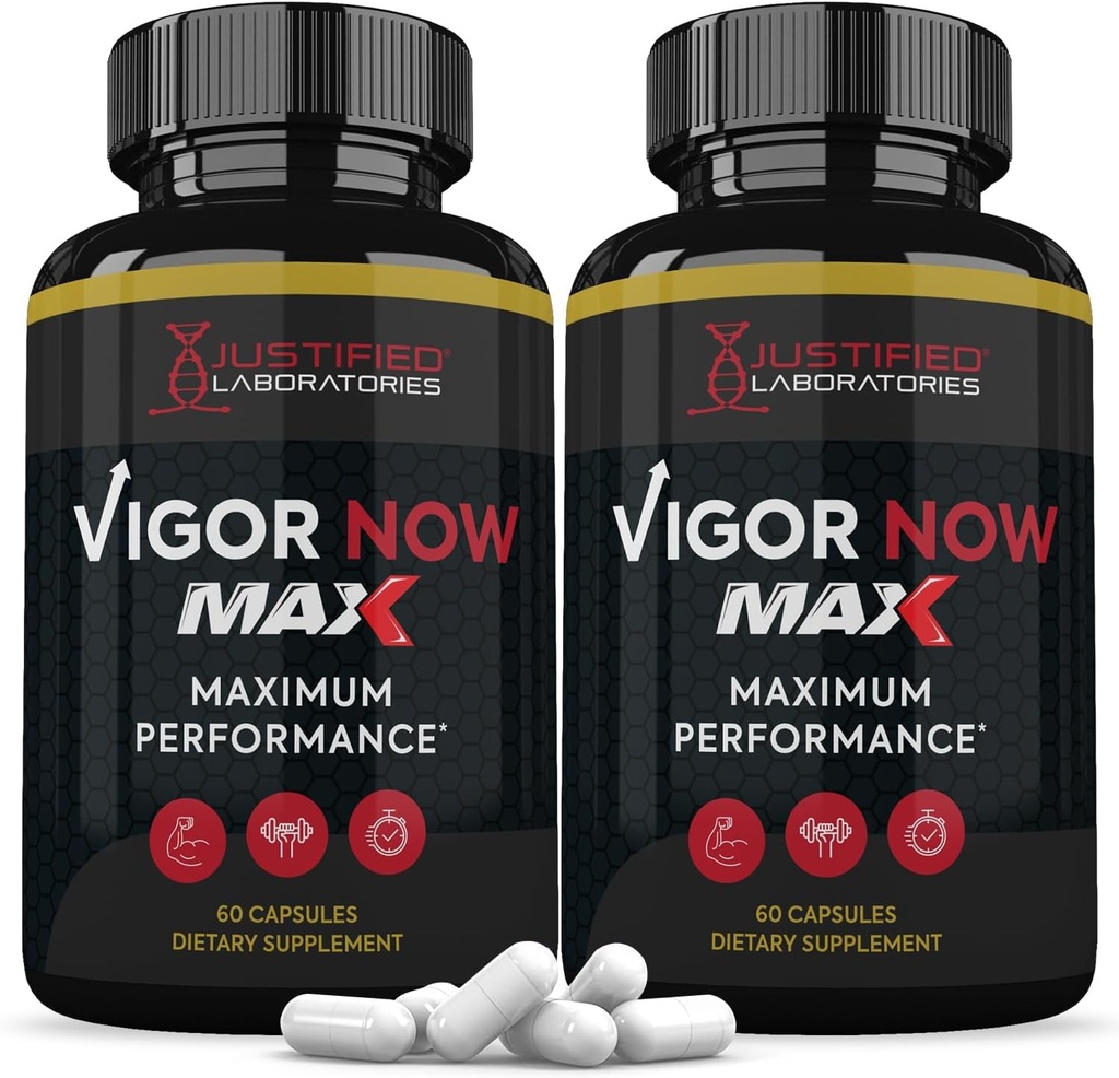 Δικαιολογημένα Εργαστήρια (2 Pack Vigor τώρα Max 1600MG Advanced Men's Health Formula 120 Κάψουλες