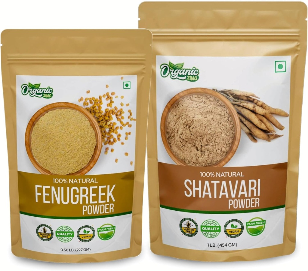 ΟΡΓΑΝΙΚΟ ΖΙΝΓΚ Σαταβάρι - 454g & Fenugreek σε σκόνη - 227g