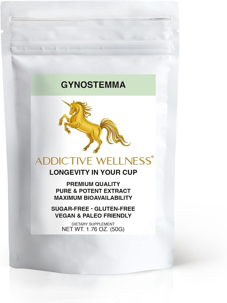 Εθιστική Wellness Gynostemma Leaf Extract Σκόνη - Pure & Potent Jiaogulan Adaptogen για την ενέργεια, 1 Συσκευασία