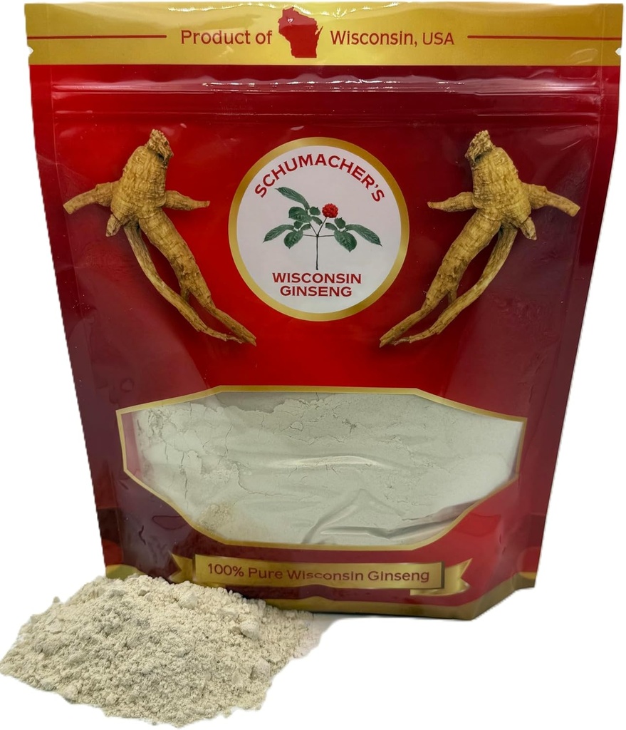 Pure Wisconsin Ginseng Powder 8 Ounce Gift Bag