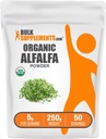 BulkSupplements.com Βιολογικό Alfalfa Grass Powder - Συμπλήρωμα Alfalfa, Πράσινο Superfood Powder - Vegan & Gluten Free, 5g ανά υπηρεσία, 250g (8,8 oz) (Pack of 1)