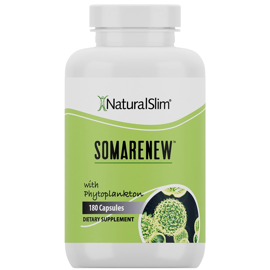 Somarenenew Μεταβολισμός Booster, Gut Cleanse, Energy Support & Full Body Cleanse Supplement with Marine Phytoplankton (Omega 3) & Black Fulvic Acid Superfood - 180 κάψουλες λαχανικών