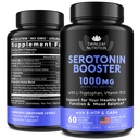 Natural Serotonin Supplement - Made in USA 5HTP Serotonin & Cortisol Manager - Σεροτονίνη Booster Vitamin Supplement for Women with 5-HTP, Vitamin B6, B12, GABA, L Theanine, L Tryptophan - 60 κάψουλες