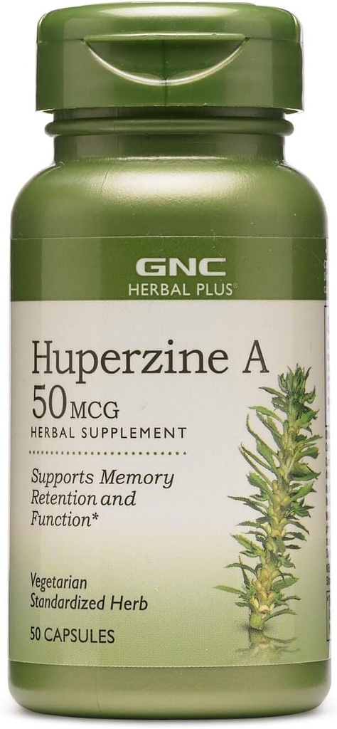 GNC Herbal Plus Huperzine A 50mcg συμπλήρωμα, χορτοφάγοι, 50 υπηρεσίες