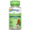 SOLARAY True Herbs Cinnamon Bark 1000mg - Συμπληρώματα κανέλας εδάφους - Βότανο Υποστήριξη για τη Συνολική Ευεξία - Μη ΓΤΟ Έργο Επαληθευμένο - Κάψουλες Vegan, 60-Day Εγγύηση - 30 Υπηρεσίες, 60 VegCaps