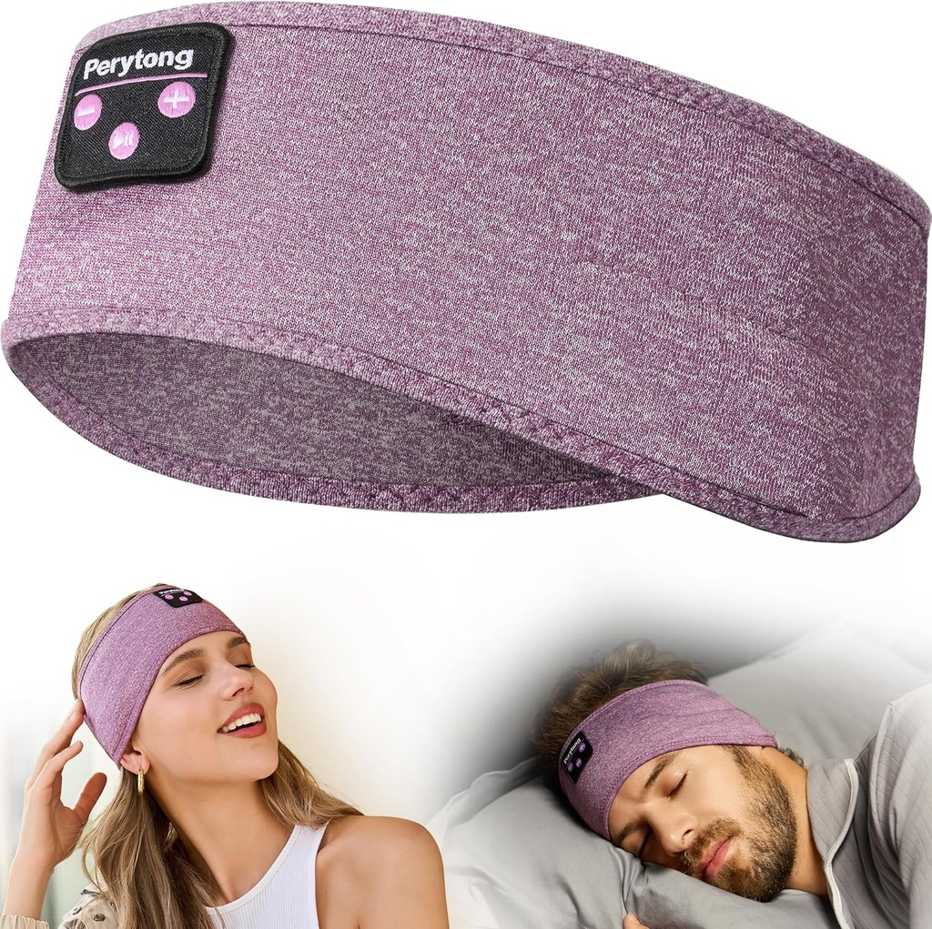Perytong Bluetooth Headband με ασύρματα ακουστικά ύπνου για Side Sleepers, προπόνηση, τρέξιμο, Αϋπνία, Ταξίδια, Γιόγκα