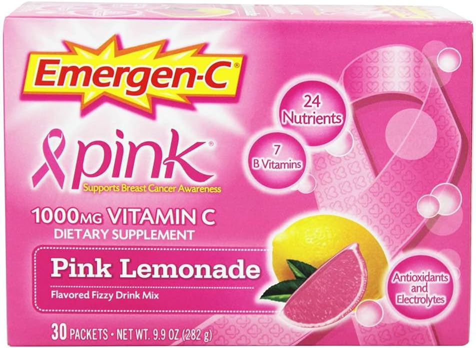Emergen-C 1000mg σκόνη βιταμίνης C για την καθημερινή ανοσοποιητική υποστήριξη Caffeine Δωρεάν συμπληρώματα βιταμίνης C με ψευδάργυρο και Μαγγάνιο, βιταμίνες Β και ηλεκτρολύτες, Super Orange Flavor - 30 Count