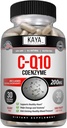 Kaya Naturals - CoQ10 συμπλήρωμα αντιοξειδωτικό δύναμης - Βοηθήματα στην καρδιακή υγεία και την ανοσοποιητική λειτουργία - Επαναφέρει την καθημερινή παραγωγή κυττάρων και ενέργειας - 30 κάψουλες λαχανικών Co-Q10