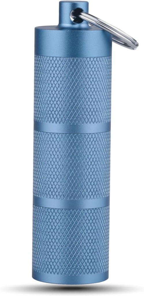 Αδιάβροχο Keychain Hill Holder - Συμπαγές, φορητό, και ασφαλές κουτί χάπι με 3 διαμερίσματα - Pocket-Sized Pill θήκη και εμπορευματοκιβώτιο για την καθημερινή φαρμακευτική αγωγή για το Go, Blue