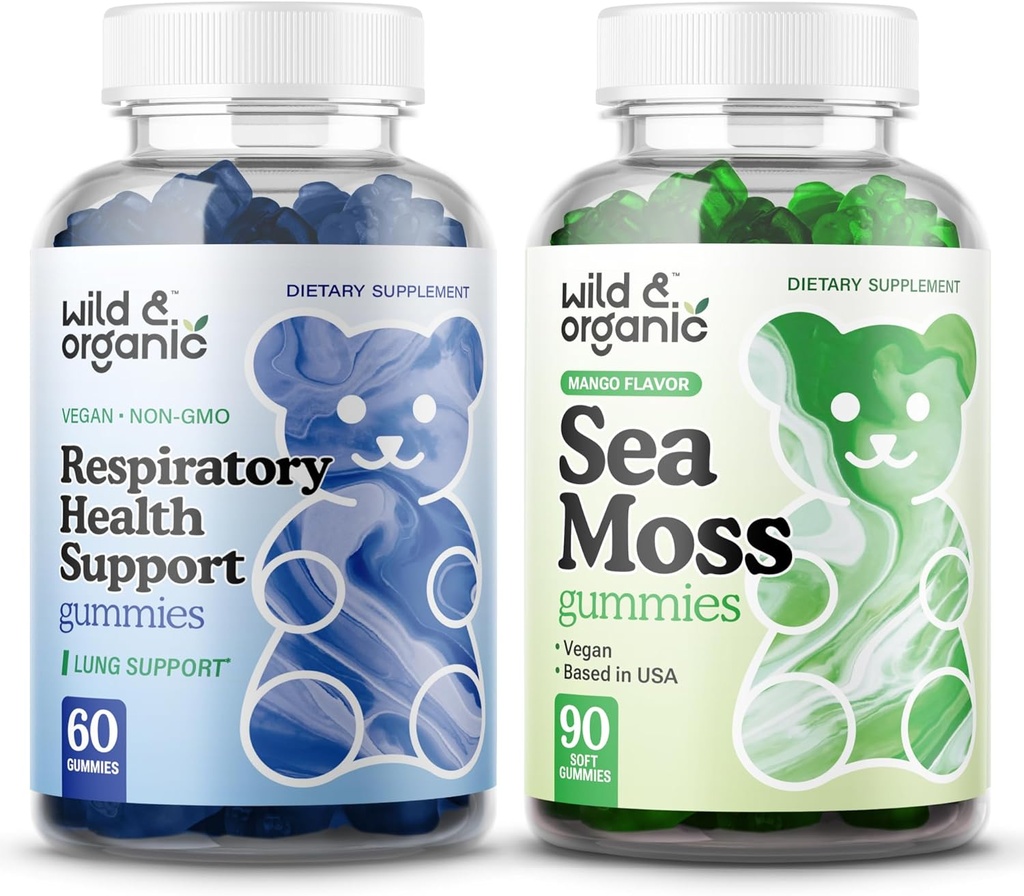 Άγρια & οργανικά Lung Detox Gummies & Sea Moss Gummies